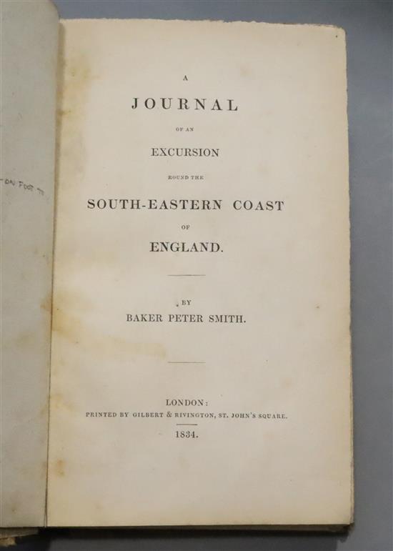 Smith, Baker Peter - A Journal of an Excursion Round The South-Eastern Coast of England, 12mo, rebacked,